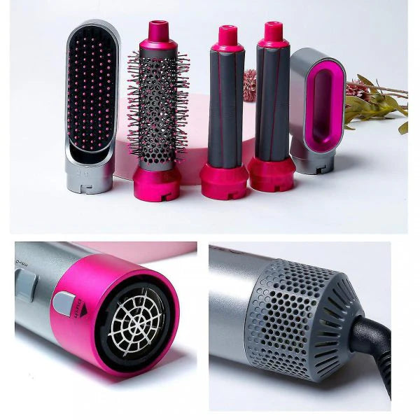 Muti-Functional 5 IN 1 Hair Styling Tool Detachable Hot Air Brush Hair Dryer with Comb